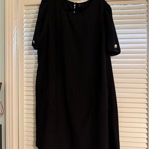Emery Rose Black Short Sleeve Dress